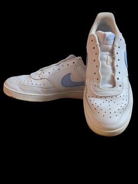 Nike Court Vision Low sneakers for women with a light blue Swoosh Size 10